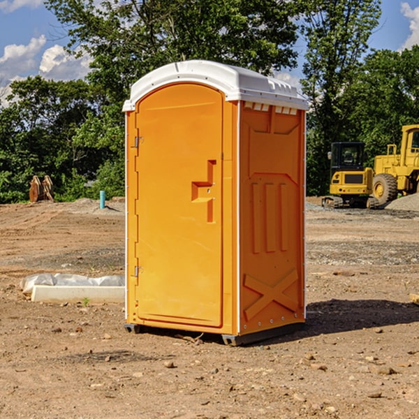 how often are the portable restrooms cleaned and serviced during a rental period in Garland County Arkansas